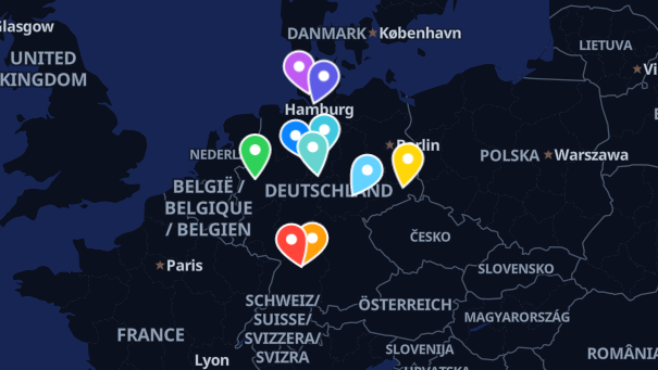 Map of company locations