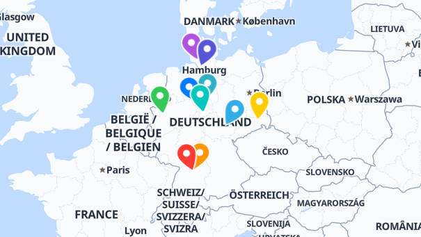 Map of company locations