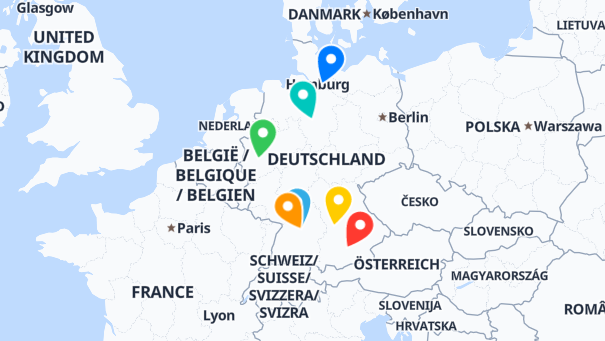 Map of company locations