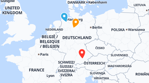 Map of company locations