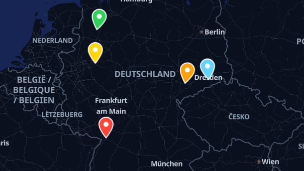 Map of company locations