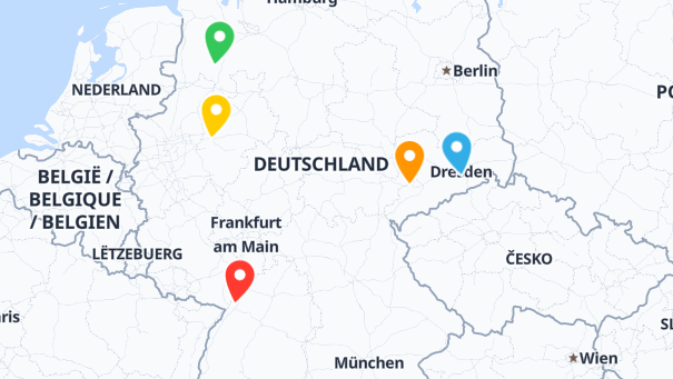 Map of company locations