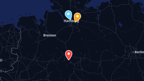Map of company locations