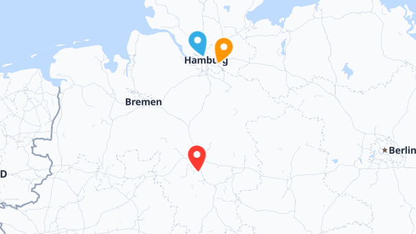 Map of company locations