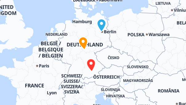 Map of company locations