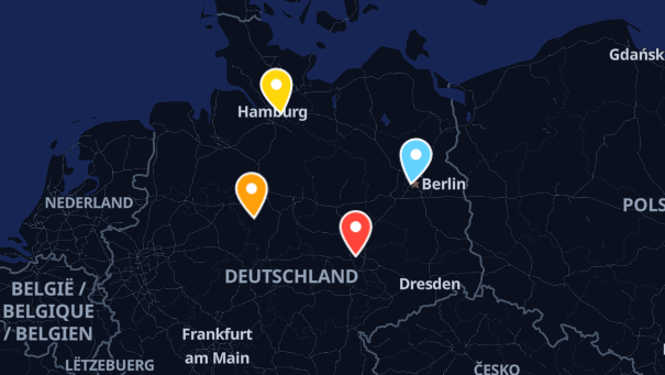 Map of company locations