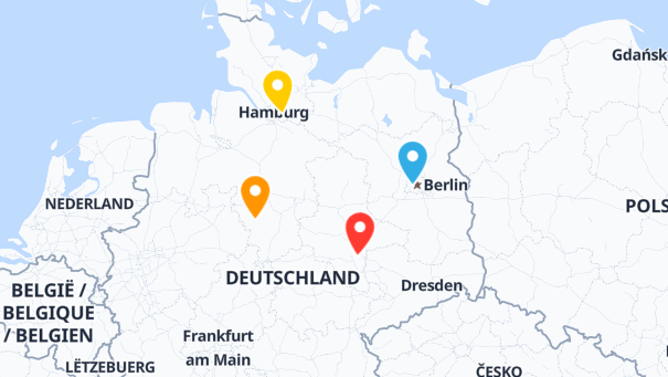 Map of company locations