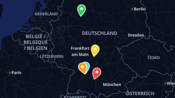 Map of company locations