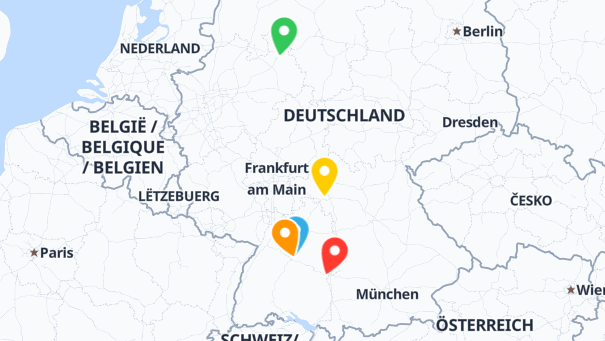 Map of company locations
