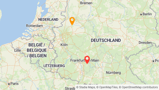 Map of company locations