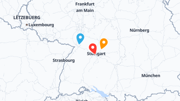 Map of company locations