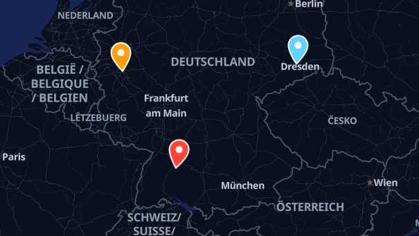 Map of company locations