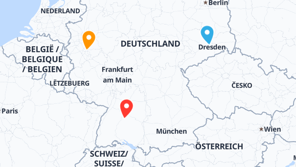 Map of company locations