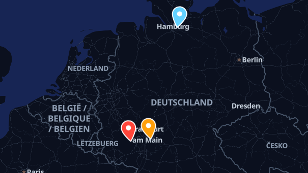 Map of company locations