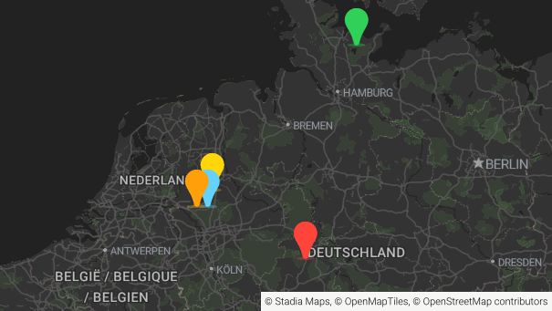 Map of company locations