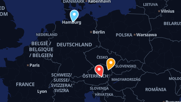 Map of company locations