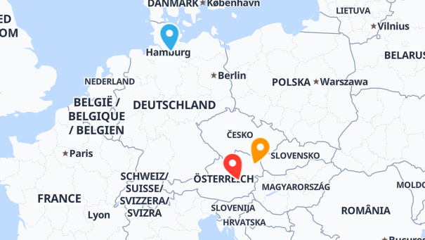 Map of company locations