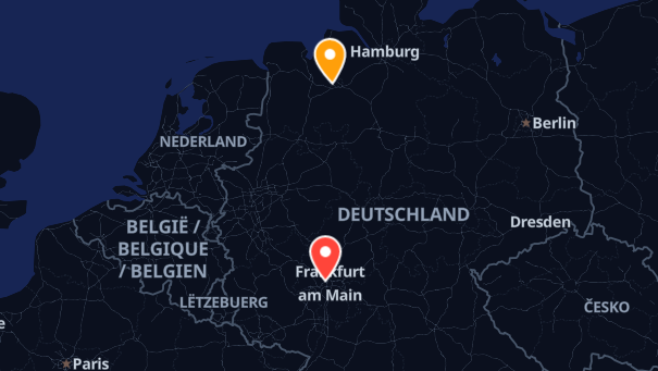 Map of company locations