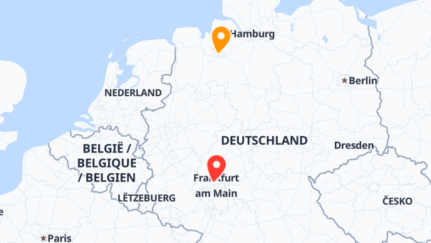 Map of company locations