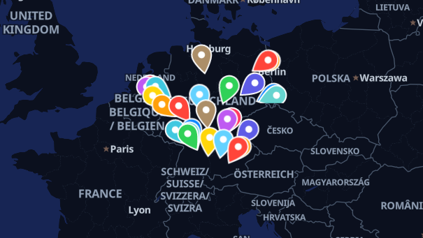 Map of company locations