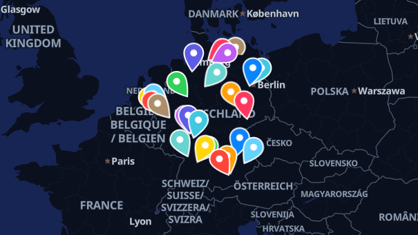 Map of company locations
