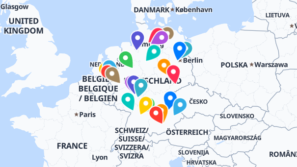 Map of company locations