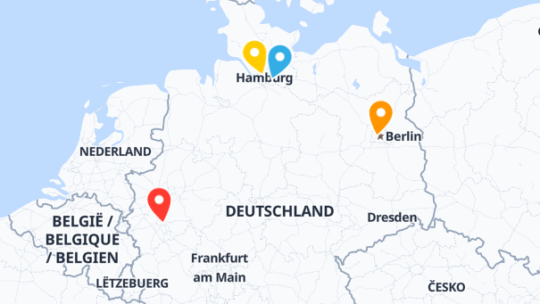 Map of company locations