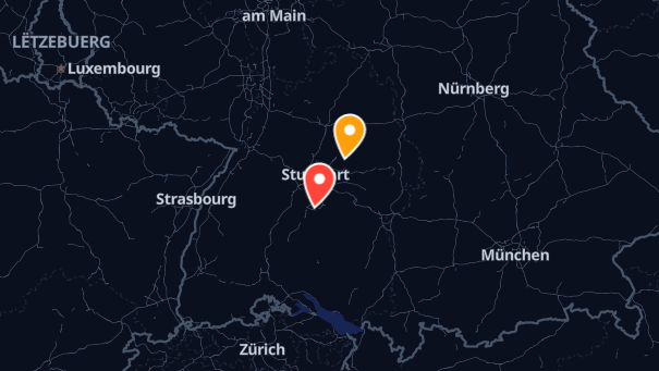 Map of company locations