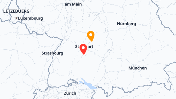 Map of company locations