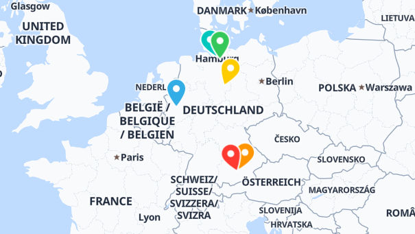 Map of company locations