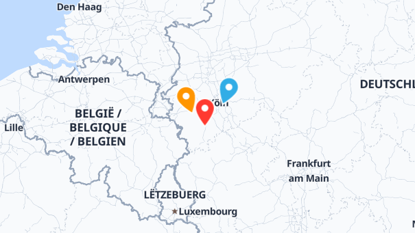 Map of company locations