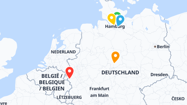Map of company locations