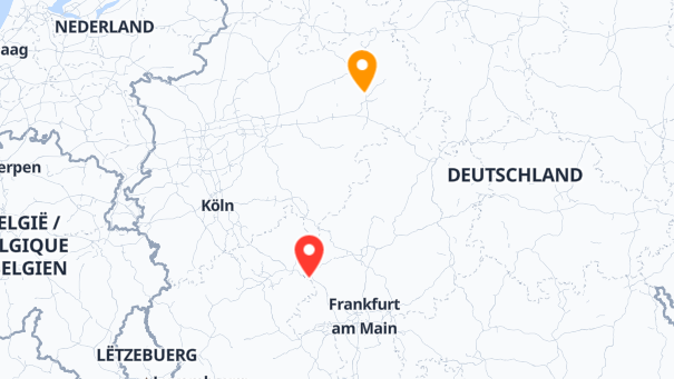 Map of company locations