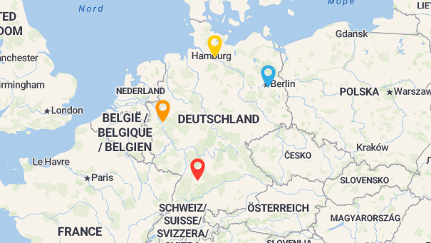 Map of company locations