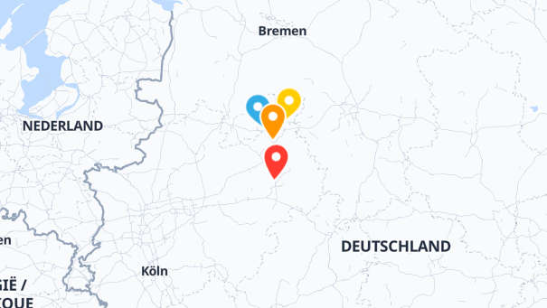 Map of company locations