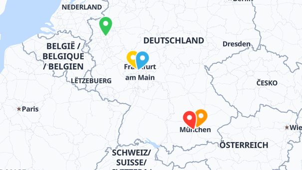 Map of company locations