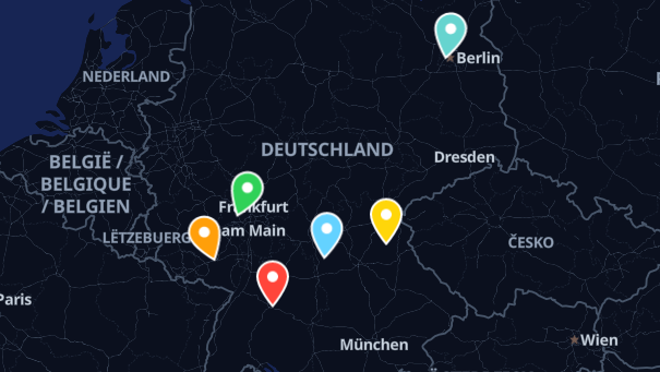 Map of company locations