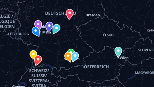Map of company locations
