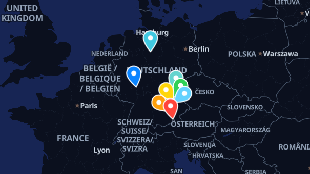 Map of company locations