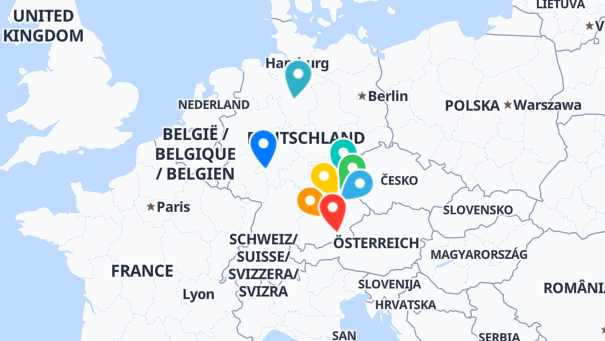 Map of company locations