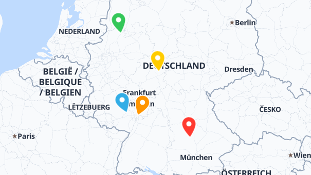 Map of company locations