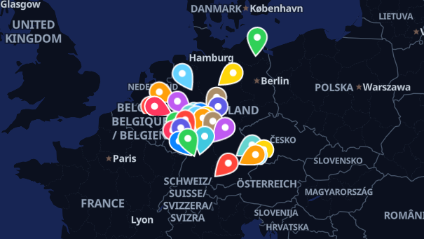 Map of company locations