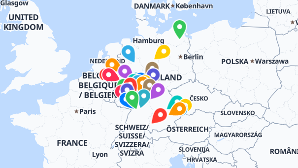 Map of company locations
