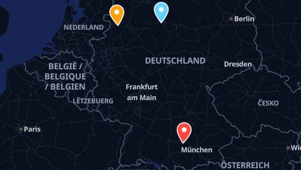 Map of company locations