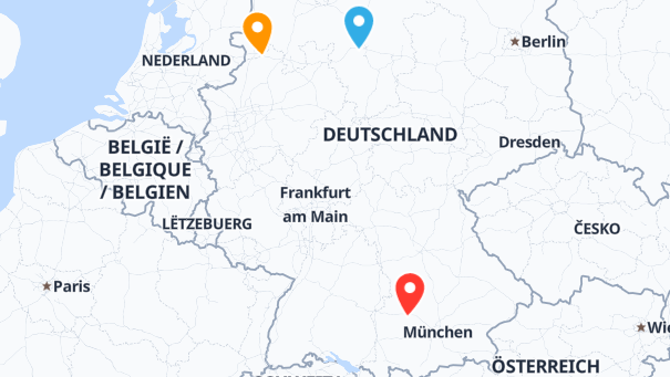 Map of company locations
