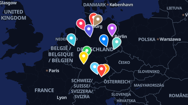 Map of company locations