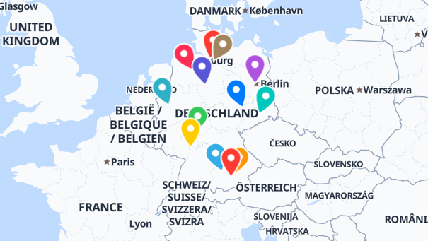 Map of company locations