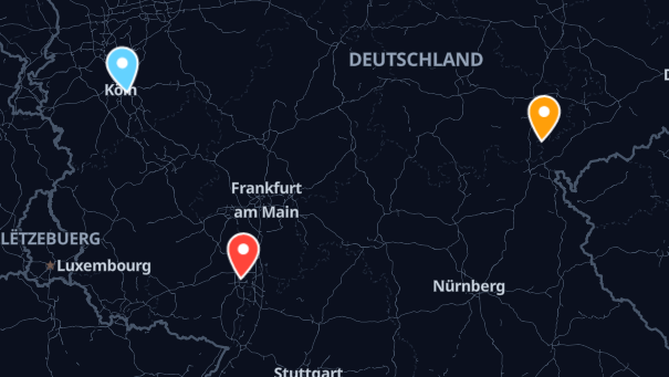 Map of company locations