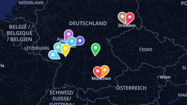 Map of company locations