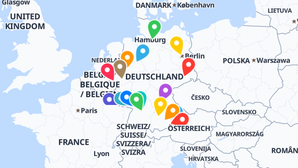 Map of company locations